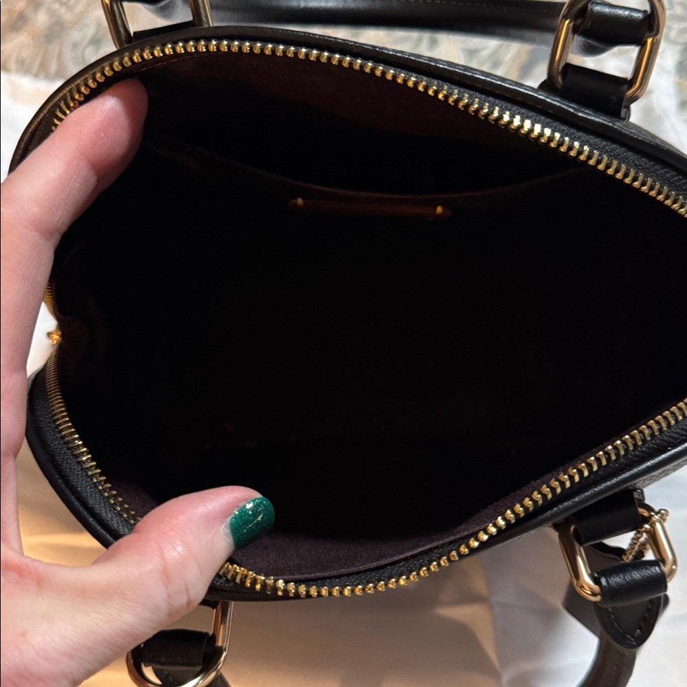Coach Sabrina Black Leather Satchel - Picture 5 of 5